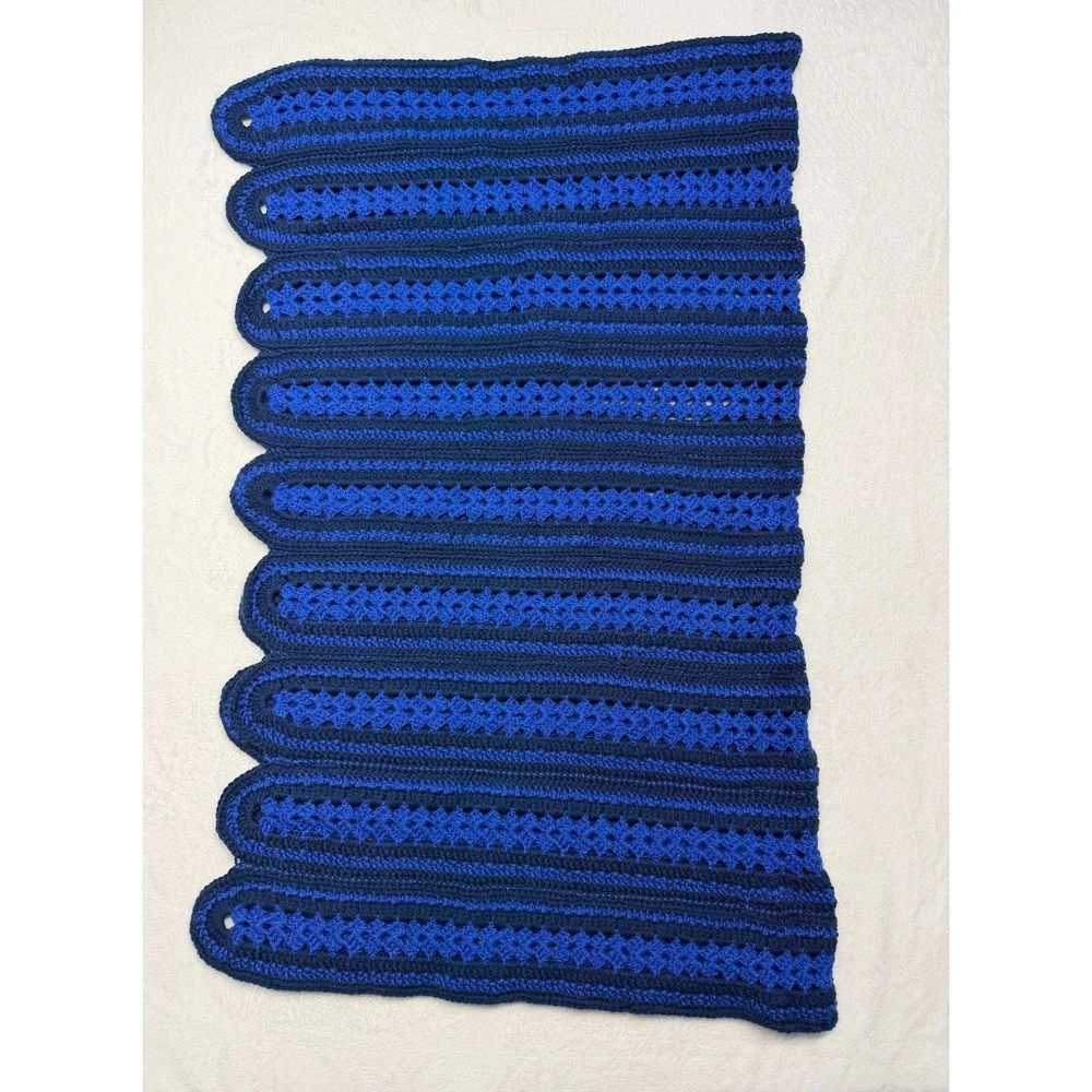 Crocheted Blanket Scalloped Edges 39